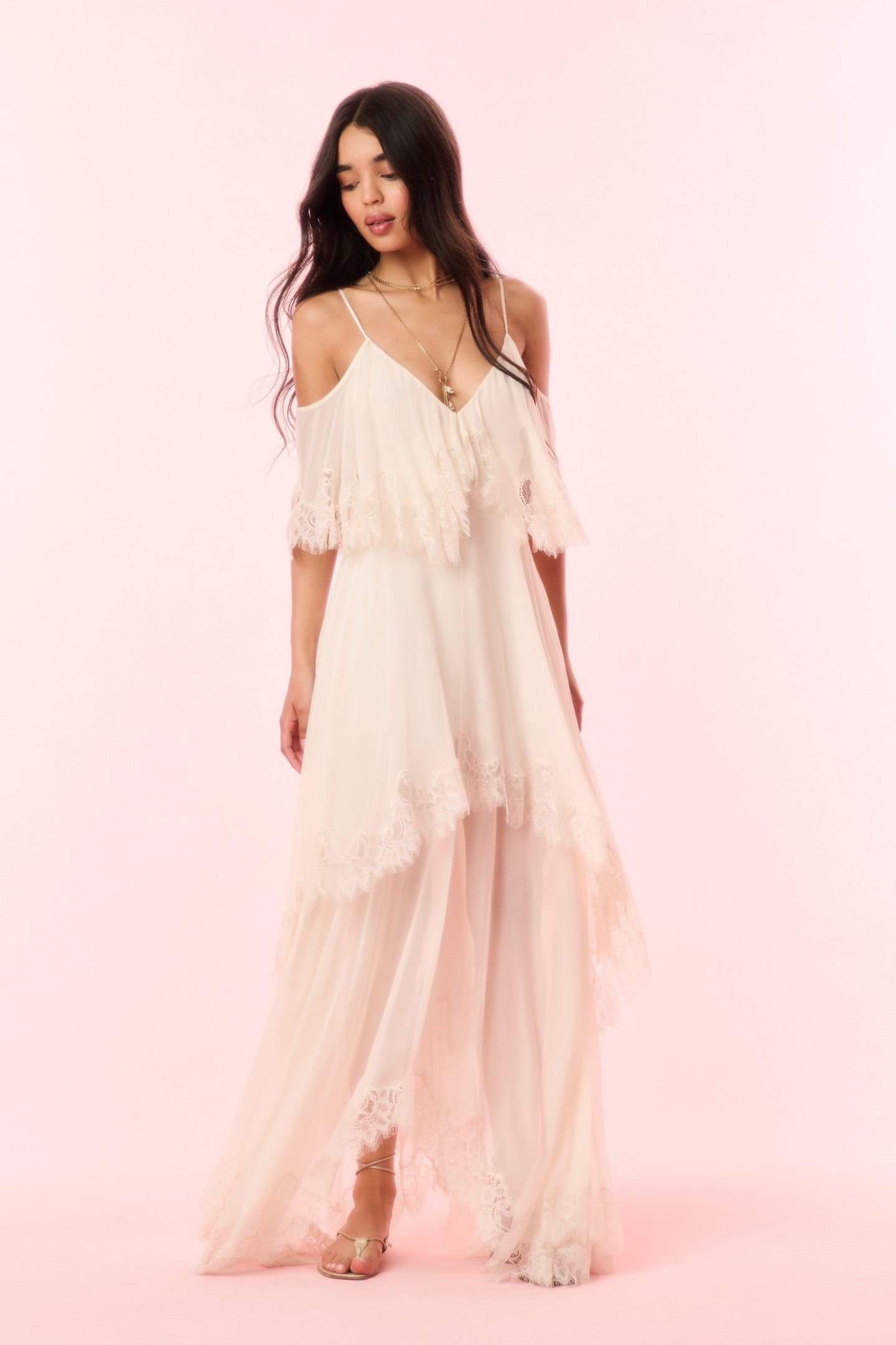 Annavelle Elegant Silk Chiffon Maxi Dress for Women - Flowy Long Evening Gown for Weddings, Parties & Special Occasions