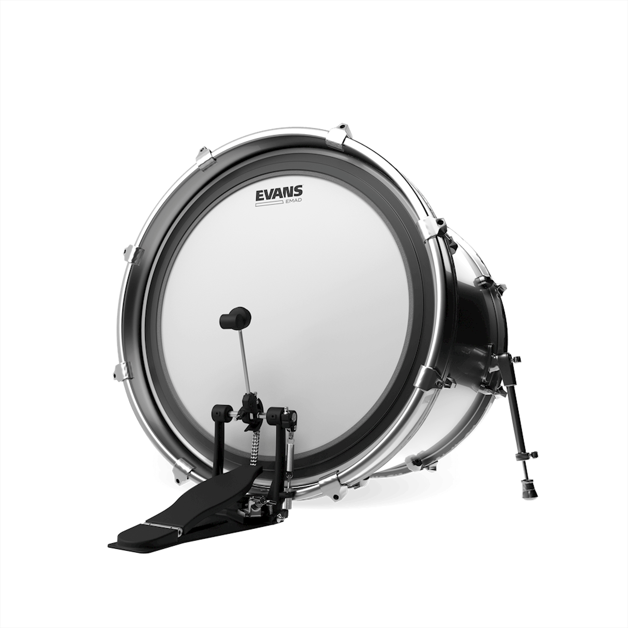 EVANS EMAD Coated White Bass Drum Head - 20 Inch Drum Skin for Clear, Warm Sound | Perfect for Live Performances, Studio Recording & Drum Kits