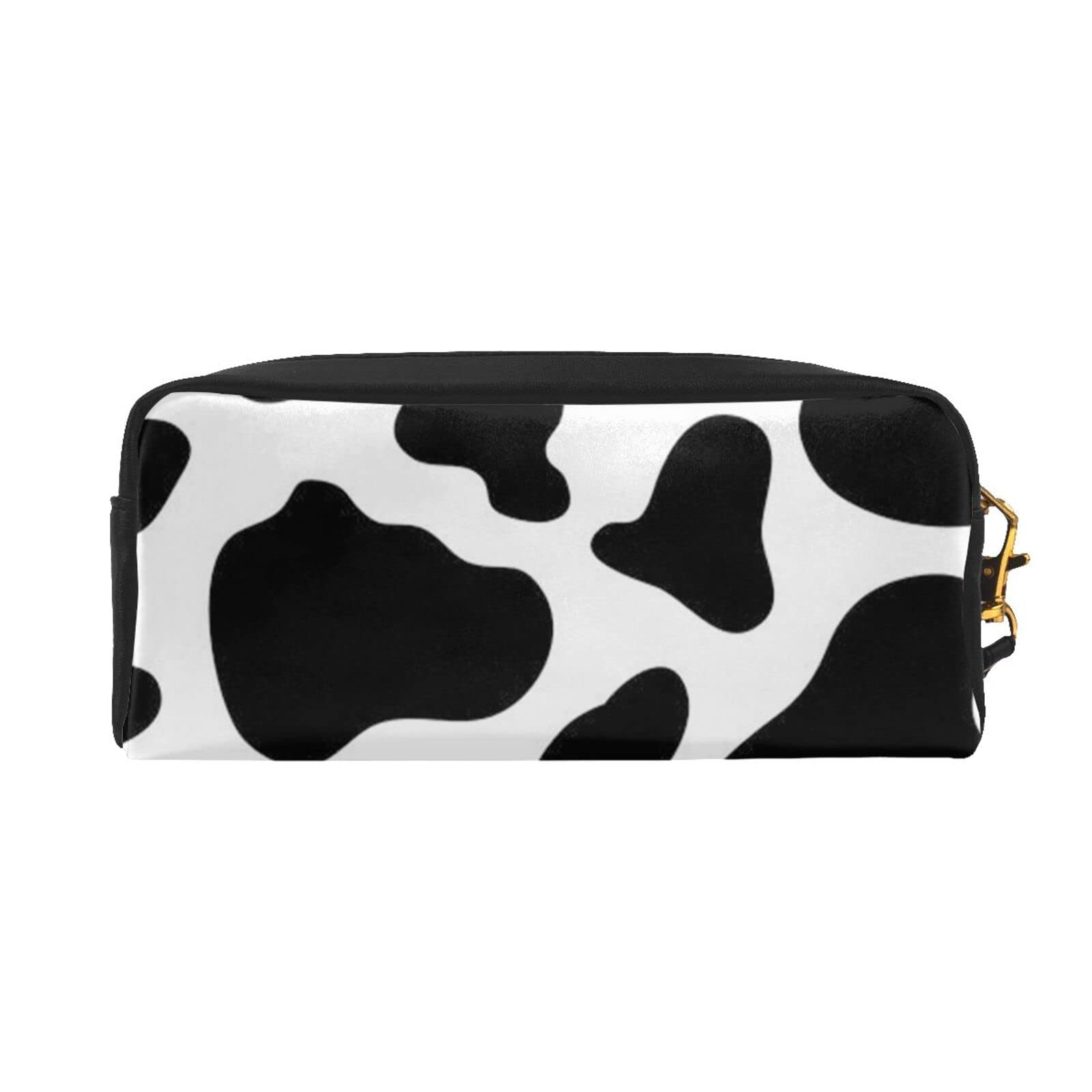 Women's Cow Print Cosmetic Bag - Small Travel Makeup Pouch & Clutch Purse for Toiletries, Makeup Organizer - Perfect for Travel, Gym, and Everyday Use