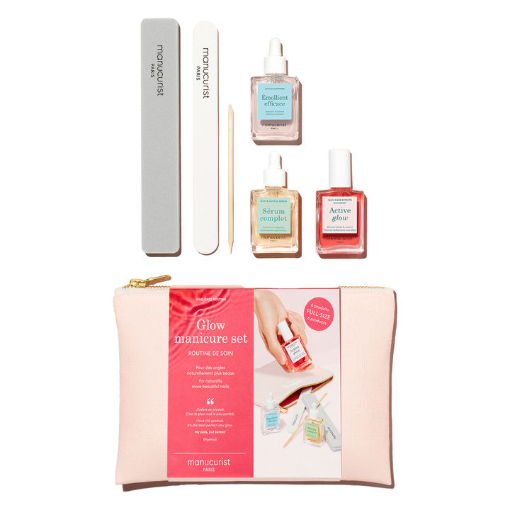 Professional Glow Manicure Set with LED Light - At-Home Gel Nail Kit for Salon-Quality Nails | Perfect for Parties, Weddings & Self-Care Days