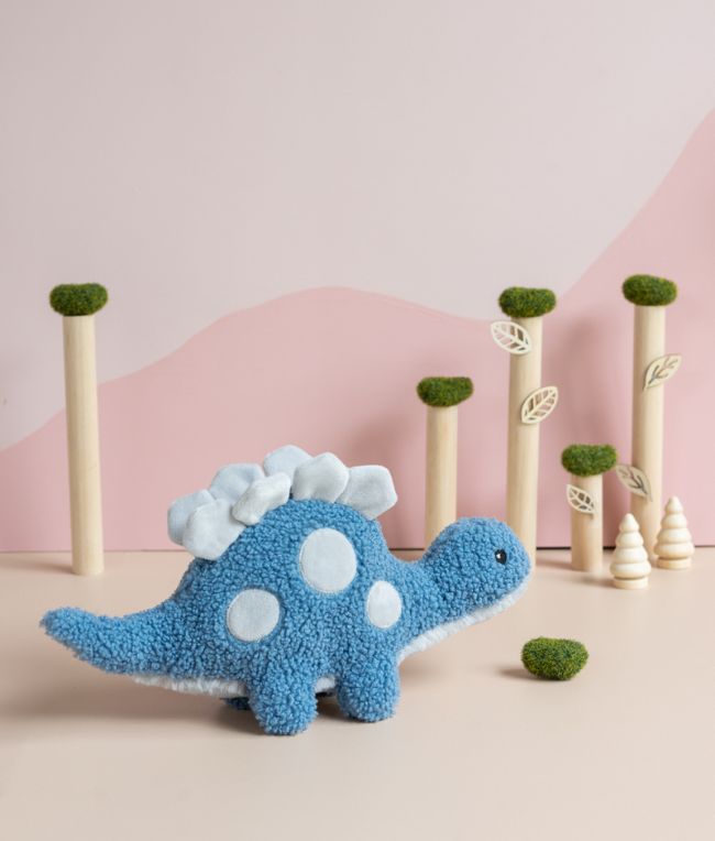 Stu the Stegosaurus Plush Toy - Blue Dinosaur Stuffed Animal for Kids, Soft & Cuddly Gift for Boys & Girls - Perfect for Bedtime, Nursery Decor, and Dino-Themed Parties