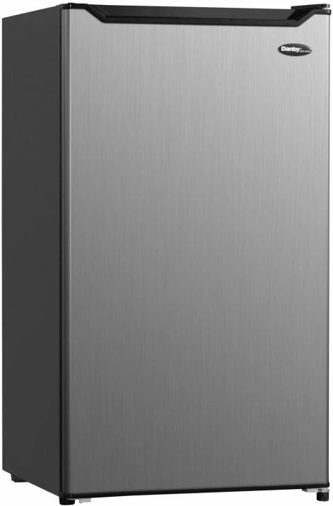 Danby DCR033B2SLM Diplomat 3.3 Cu. Ft. Stainless Steel Compact Refrigerator - Mini Fridge for Dorm, Office, Bedroom & Small Spaces - Energy Efficient & Quiet Cooling