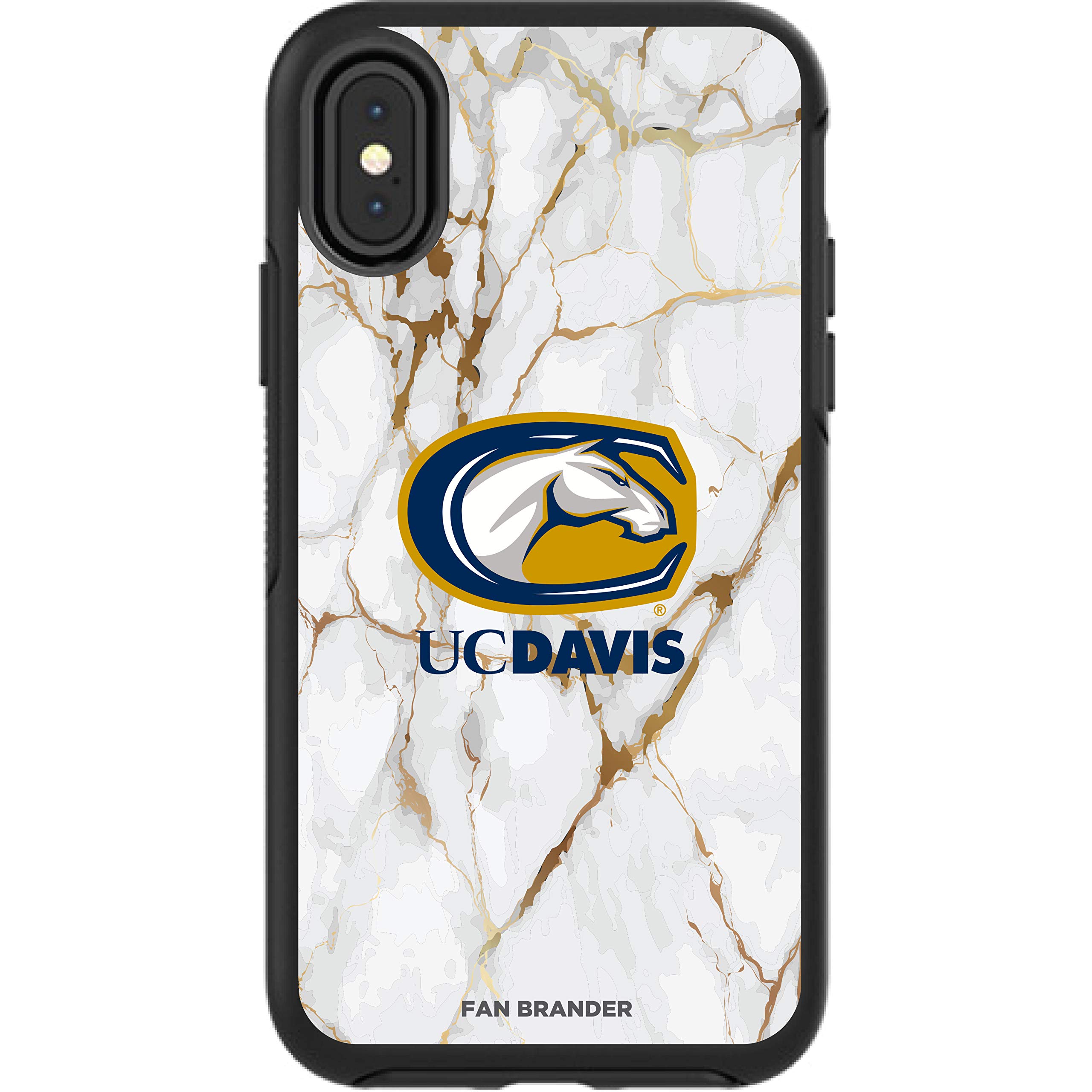 NCAA OtterBox Symmetry Phone Case Compatible with Apple iPhone - White Marble Design | Protective Cover for iPhone 11/12/13/14 | Durable Shockproof Case for Everyday Use & Sports Events