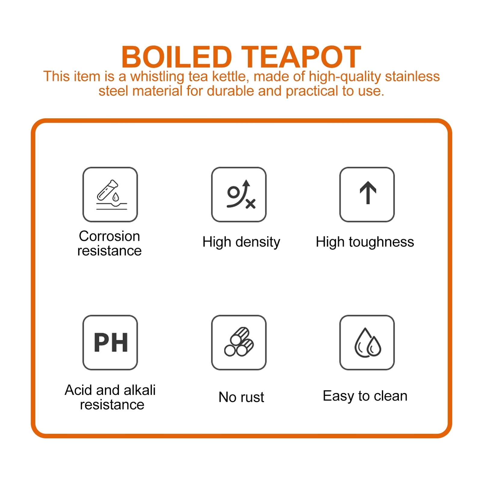 Hemoton Stainless Steel Whistling Tea Kettle - 1.5L Stovetop Teapot with Removable Strainer, Portable Camping & Travel Kettle, Silver - Perfect for Home, Office, Outdoor Picnics & Tea Parties