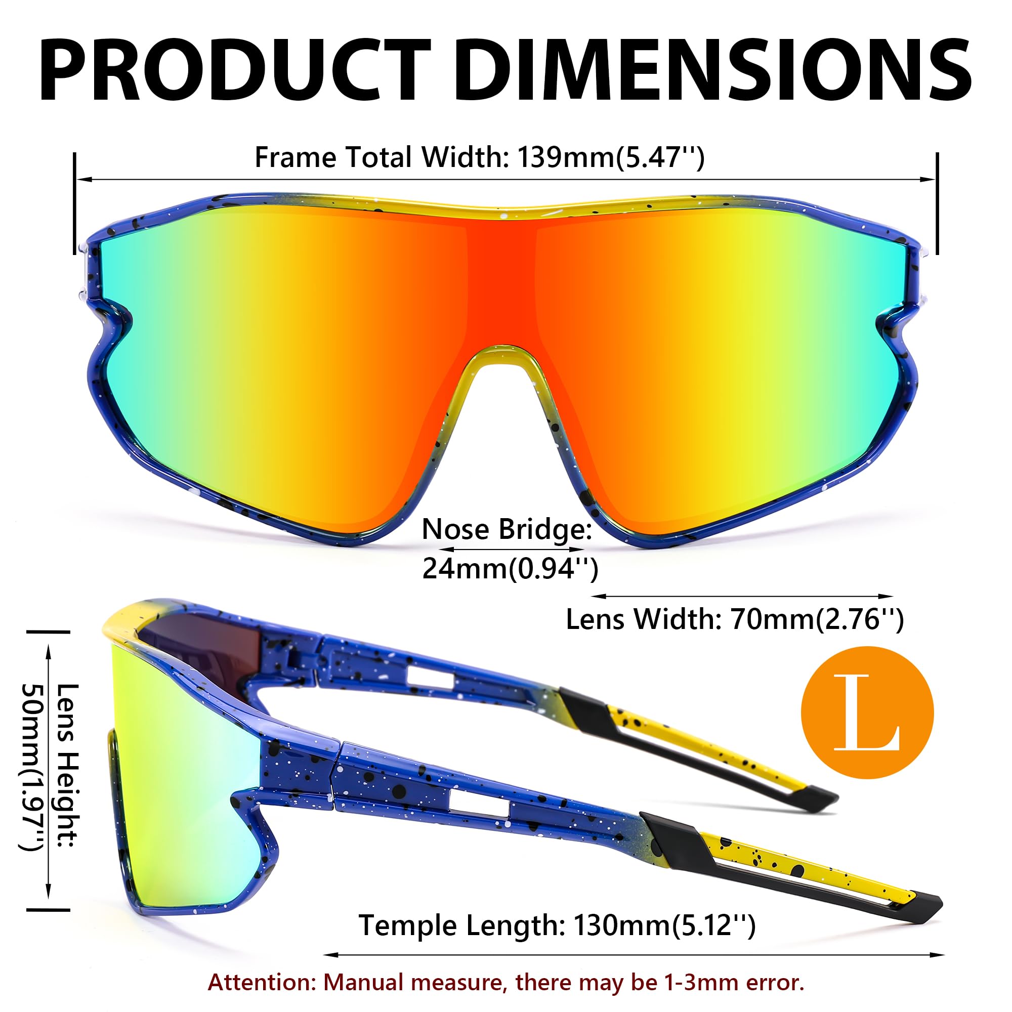 FEISEDY Unisex Youth Sunglasses UV400 Protection - Baseball Tennis Cycling Sports Shades for Boys & Girls - Perfect for Outdoor Activities, Beach, and Driving B4064