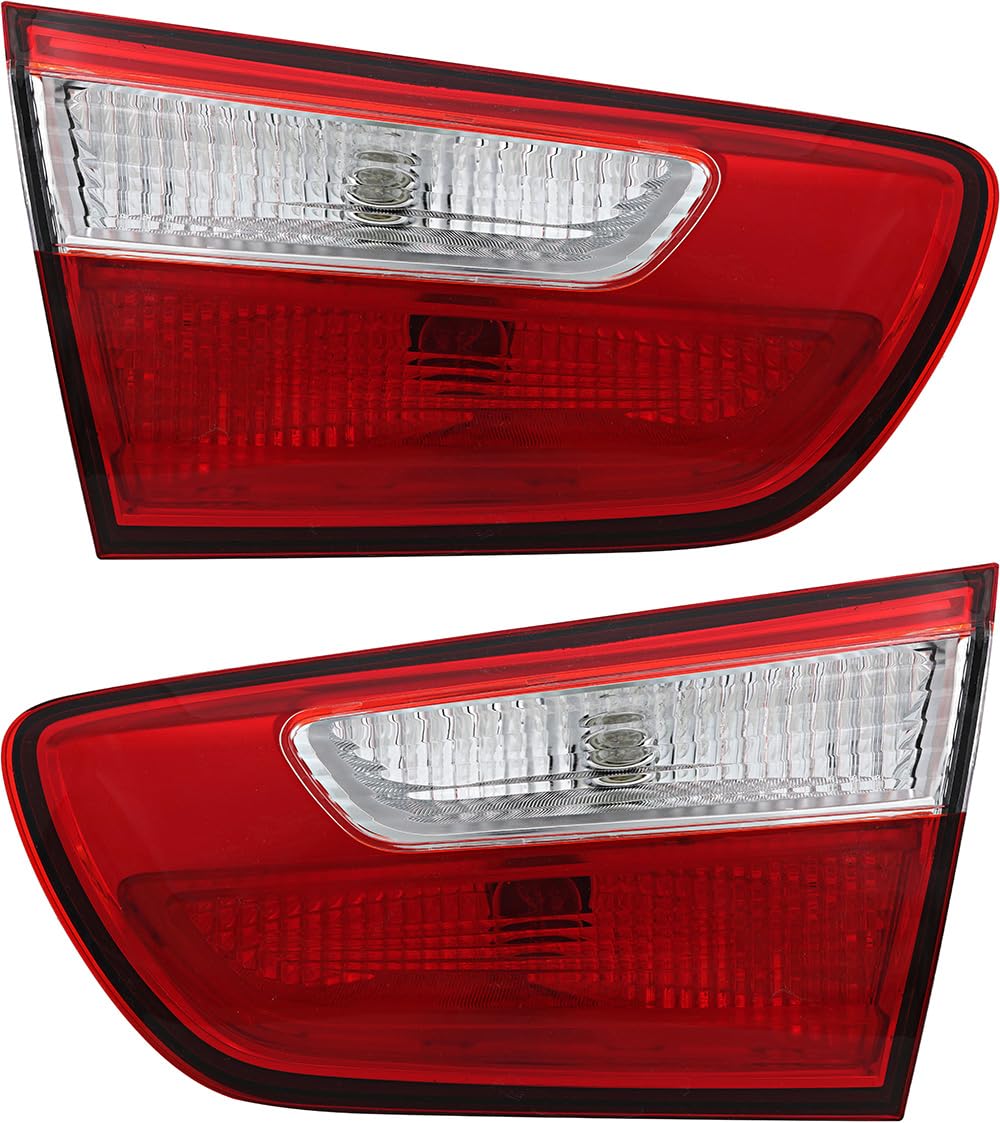 Kia Rio Sedan Inner Tail Lights Lamps Set - Compatible with 2012-2017 Models - Driver & Passenger Side Replacement - Perfect for Night Driving & Enhanced Vehicle Safety