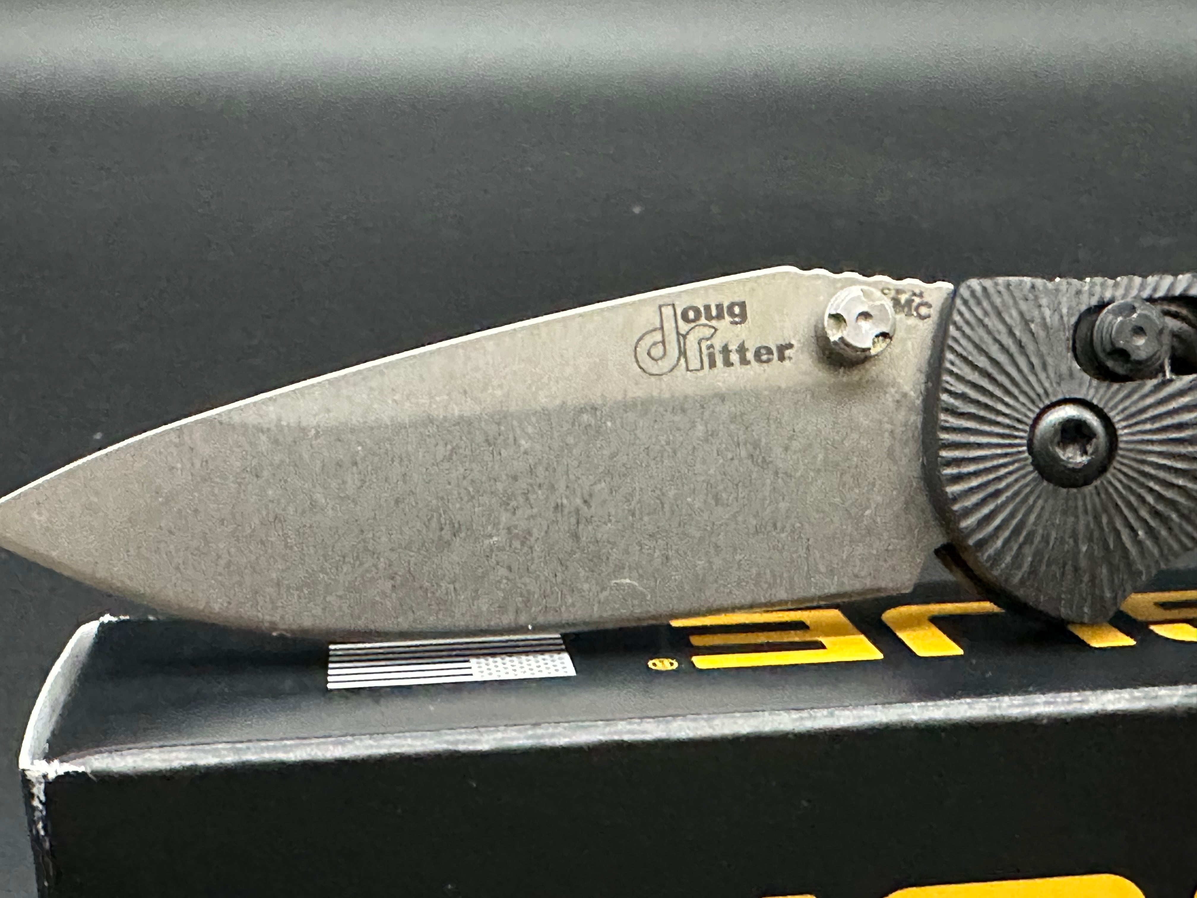 Doug Ritter Mini RSK Carbon Fiber Pocket Knife with Magnacut Steel - EDC, Outdoor, Camping & Survival Tool
