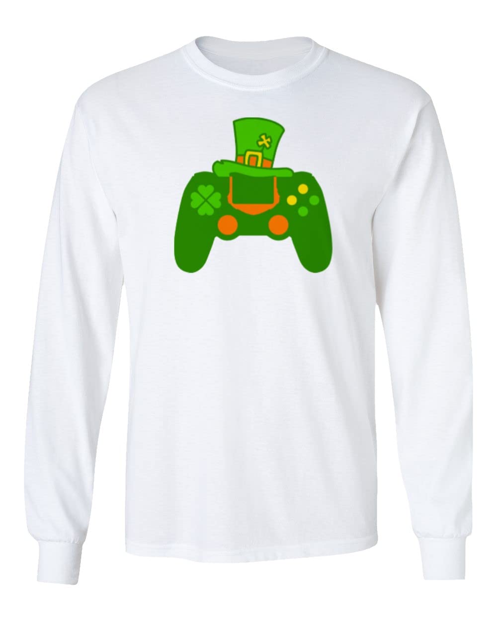 St. Patrick's Day Irish Drinking Unisex Long Sleeve T-Shirt for Gamers | Pub Crawl, Gaming Sessions & Irish Themed Parties