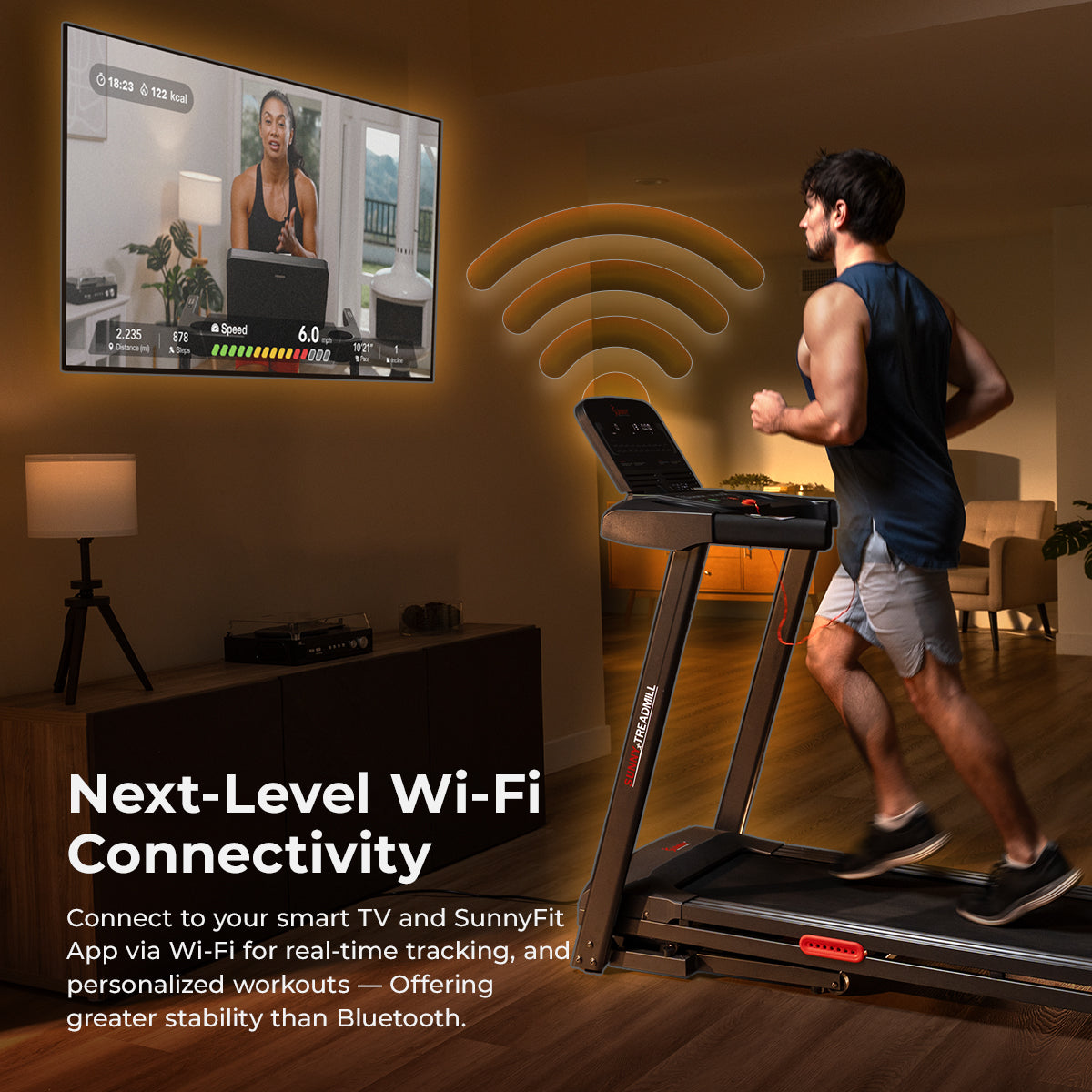 Smart Auto Incline WiFi Treadmill - 400 Series with Bluetooth & App Connectivity for Home Gym, Cardio Workouts & Fitness Training