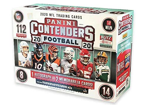 2020 Panini Contenders NFL Football MEGA Box (14 Packs/Box) - Collectible Trading Cards for NFL Fans, Fantasy Football & Sports Memorabilia Collectors
