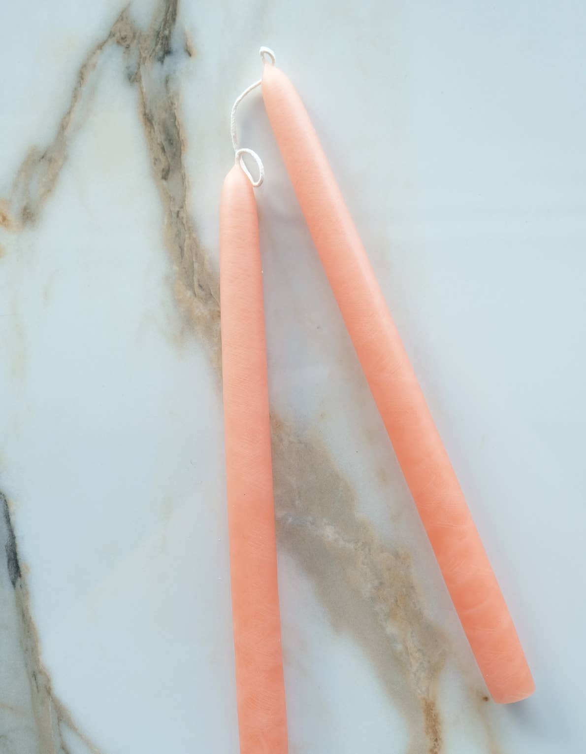 Hand-Dipped Shell Pink Taper Candles - Elegant Long-Lasting Dripless Candles for Romantic Dinners, Weddings & Home Decor