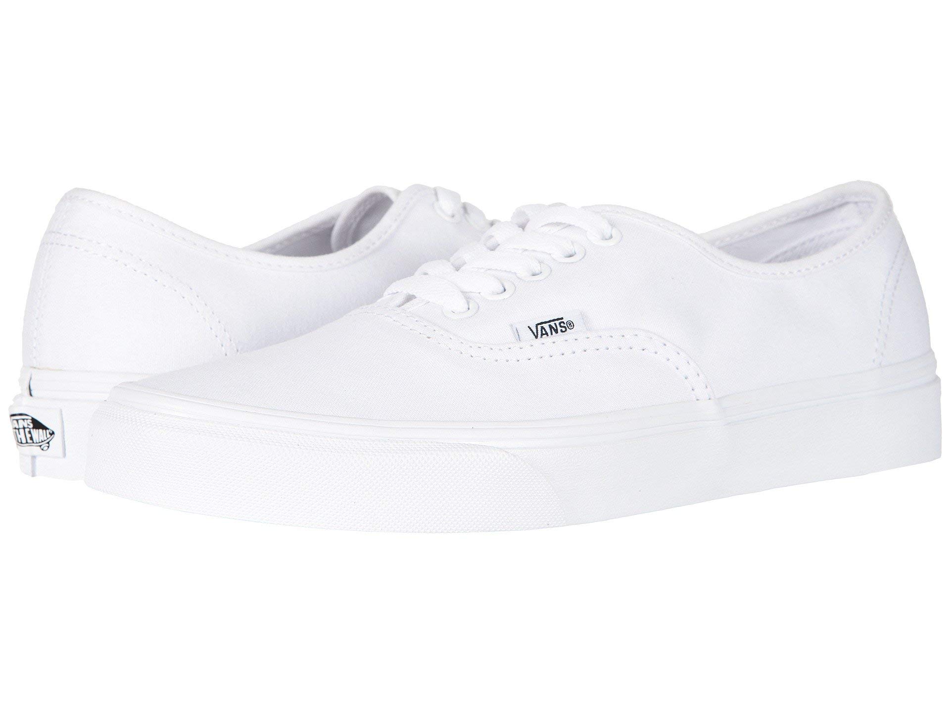 Vans Authentic Unisex Sneakers for Men & Women | True White Classic Canvas Shoes | Casual, Skateboarding & Everyday Wear