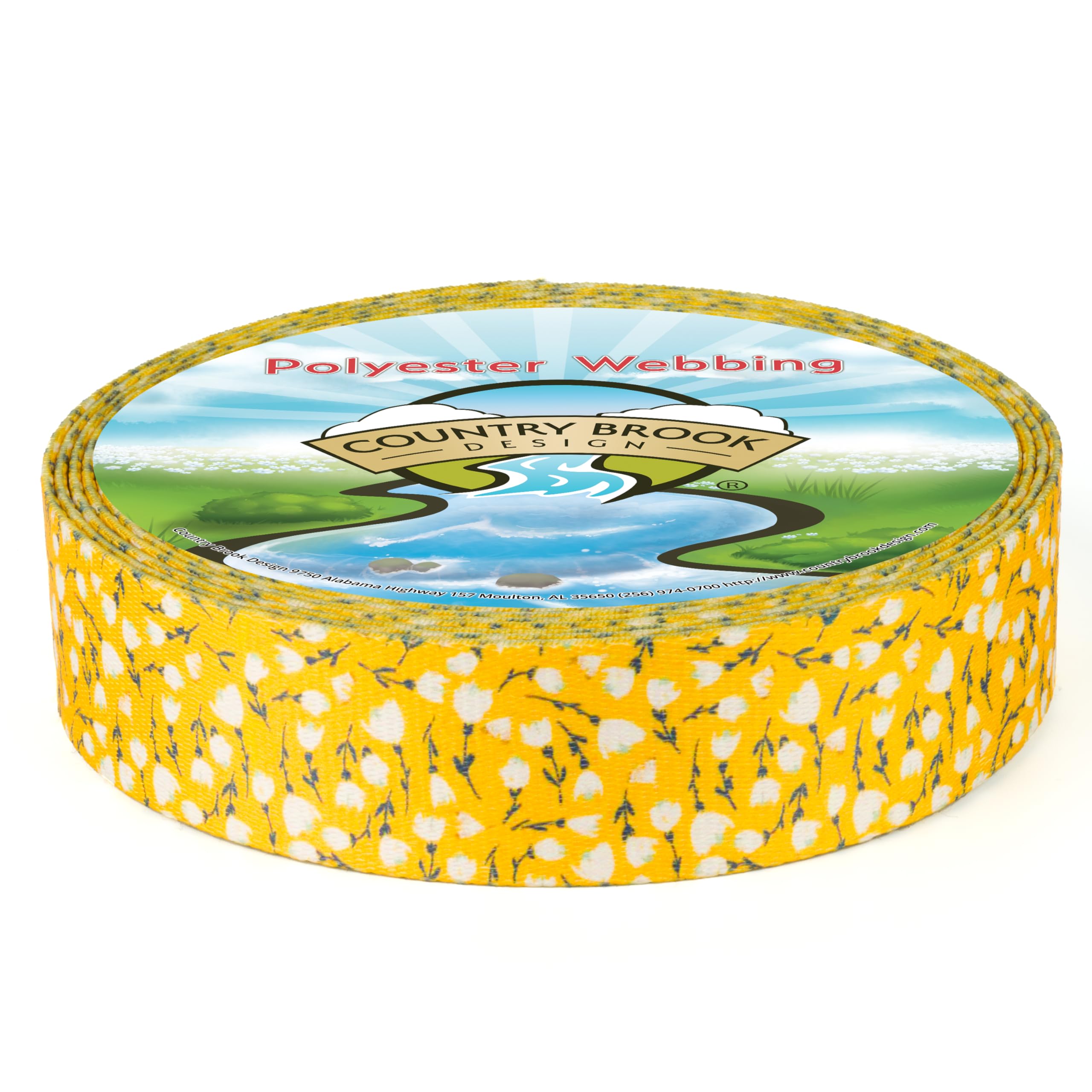 Country Brook Design - Spring Cottagecore Polyester Webbing for DIY Crafts, Home Decor & Fashion Accessories | Perfect for Scrapbooking, Gift Wrapping & Sewing Projects