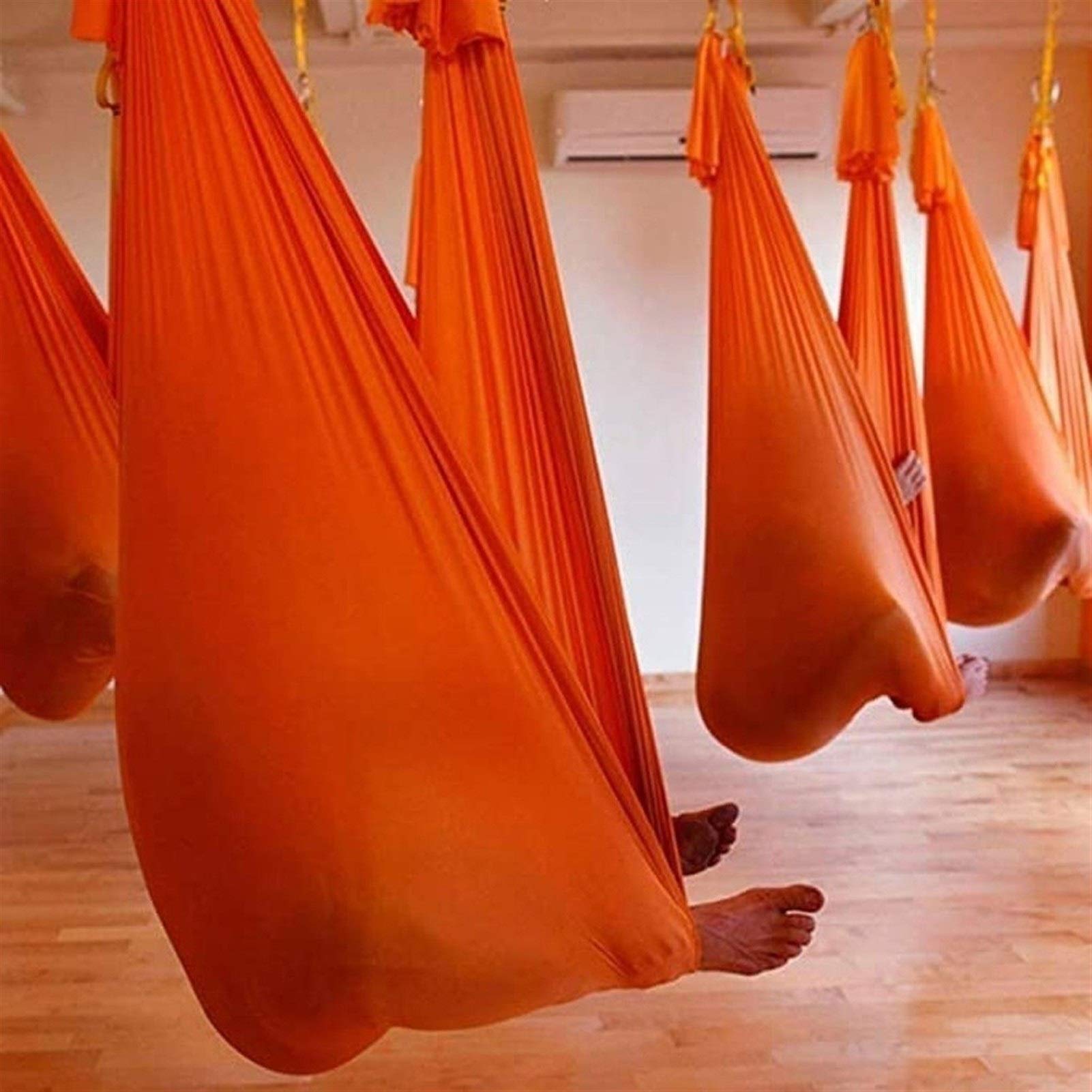 Sensory Swing for Kids & Adults - Heavy Duty 440lbs Capacity Adjustable Therapy Hammock with Hardware (Orange, 59x110 Inch) - Perfect for Autism, ADHD, Anxiety Relief & Indoor/Outdoor Relaxation