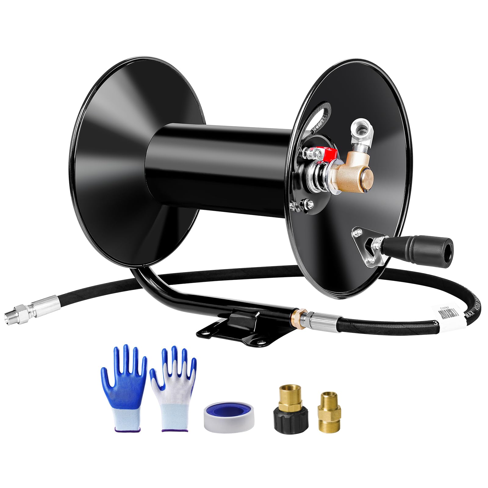 **4000PSI Heavy Duty Pressure Washer Hose Reel - 100ft x 3/8