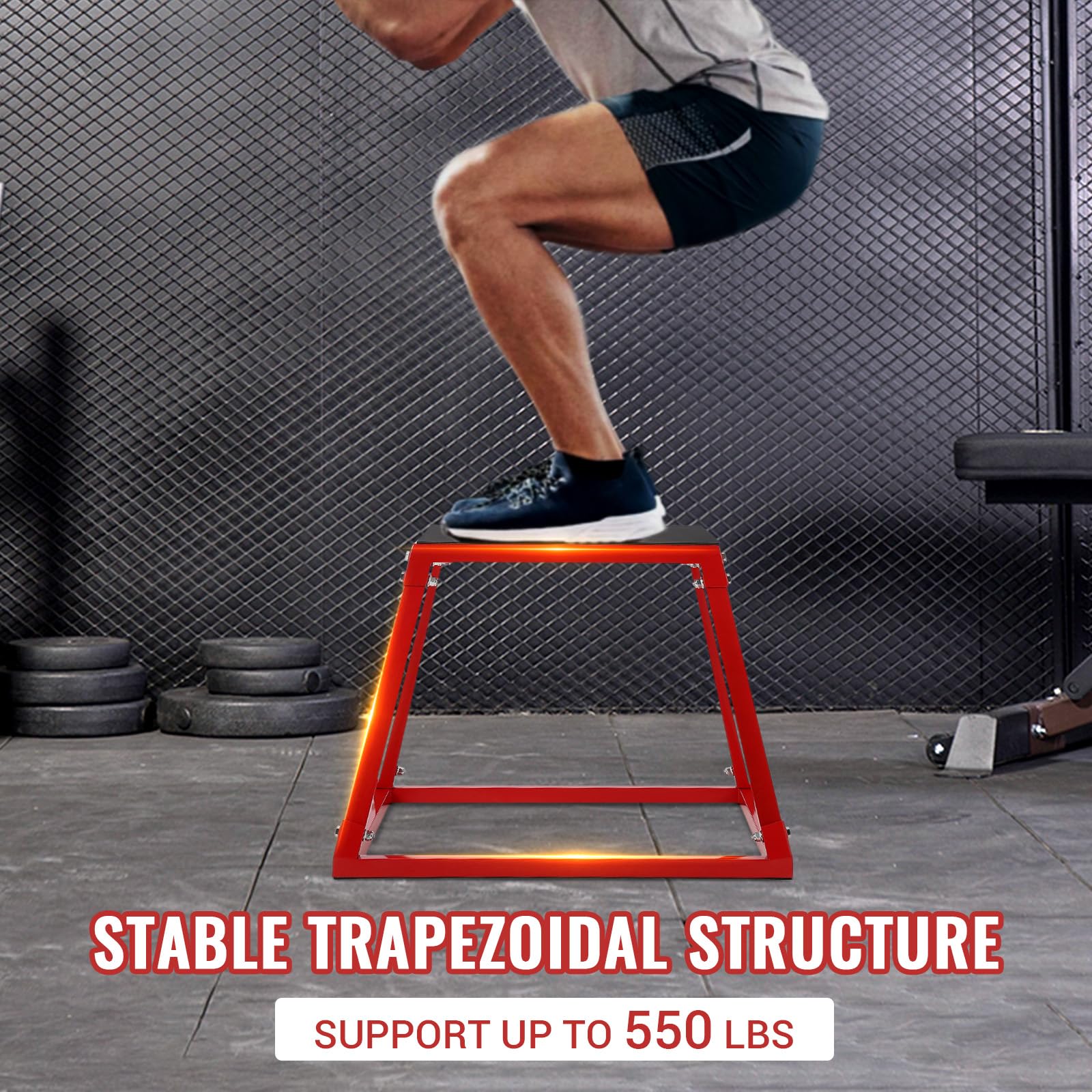 Heavy-Duty Steel Plyometric Jump Box - 12