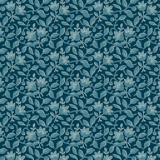 Laundry Basket Quilts Beach House A1168B Blue Bougainvillea Quilt Set - Perfect for Coastal Bedrooms, Guest Rooms & Vacation Homes