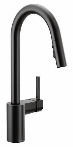 Moen Align Matte Black Kitchen Faucet with Pull-Down Sprayer - 1.0 GPM Low Flow (Model 75651BL) - Perfect for Modern Farmhouse & Contemporary Kitchen Renovations