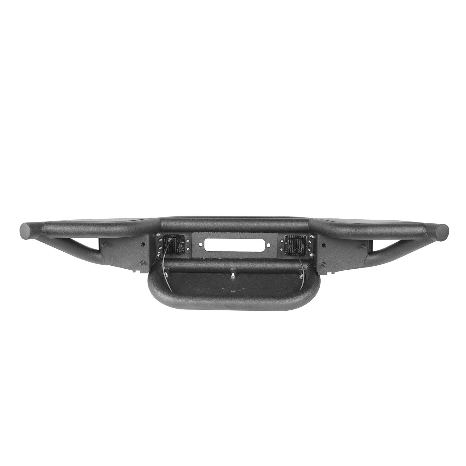U-Box JK Front Bumper with Winch Plate & 2x LED Spotlights for Jeep Wrangler JK & Wrangler Unlimited (2007-2018) | Heavy-Duty Off-Road Protection & Adventure-Ready Design