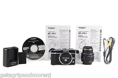 Olympus Pen E-PL1 Mirrorless Digital Camera with 14-42mm Zoom Lens Kit - Black | Compact & Lightweight for Travel, Vlogging & Everyday Photography