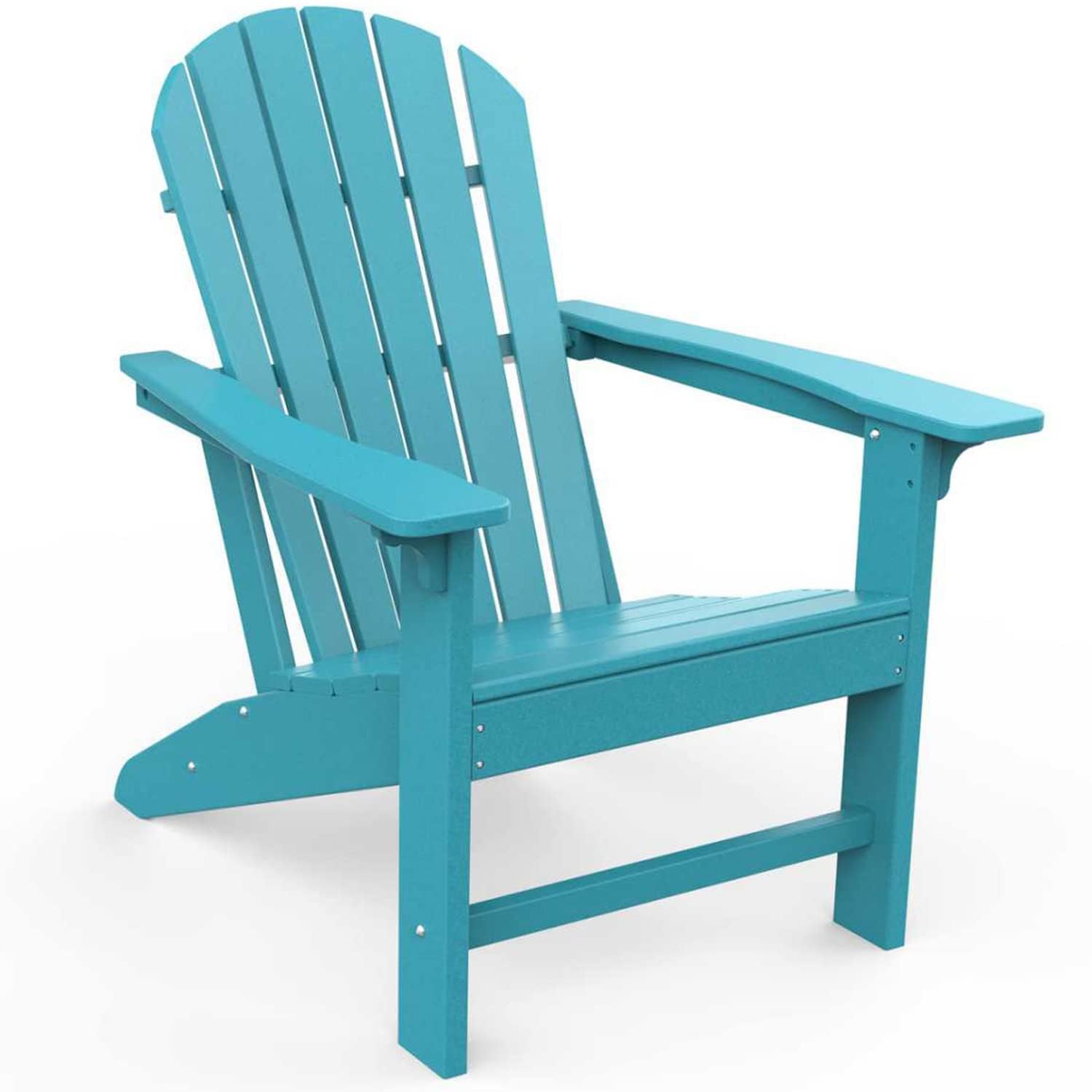 Durable HDPE Adirondack Chair - Weather-Resistant Outdoor Patio Furniture for Yard, Porch, Garden, Deck & Pool - Light Blue Comfortable Lawn Seating for Relaxing in Sun or Shade
