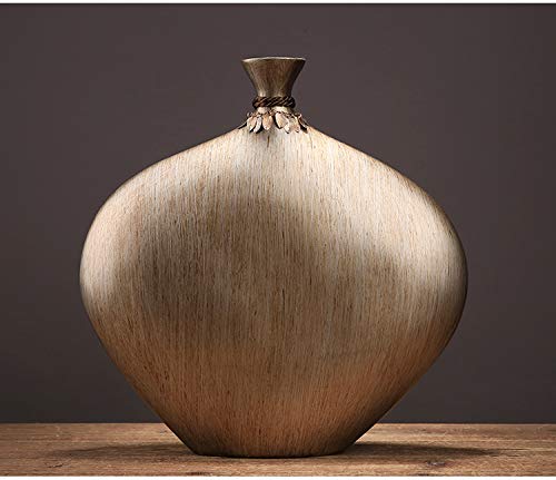Ceramic Resin Vase Set of 2 - Modern Decorative Vase for Home, Living Room, TV Cabinet & Porch - 47x20x10cm & 35x35x5cm - Perfect for Dried Flowers, Artificial Flowers & Tabletop Decor | Elegant Home & Office Decoration