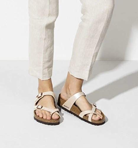 Birkenstock Women's Mayari Birko-Flor Sandals | Comfortable Leather Straps & Cork Footbed | Perfect for Summer, Beach & Casual Outfits