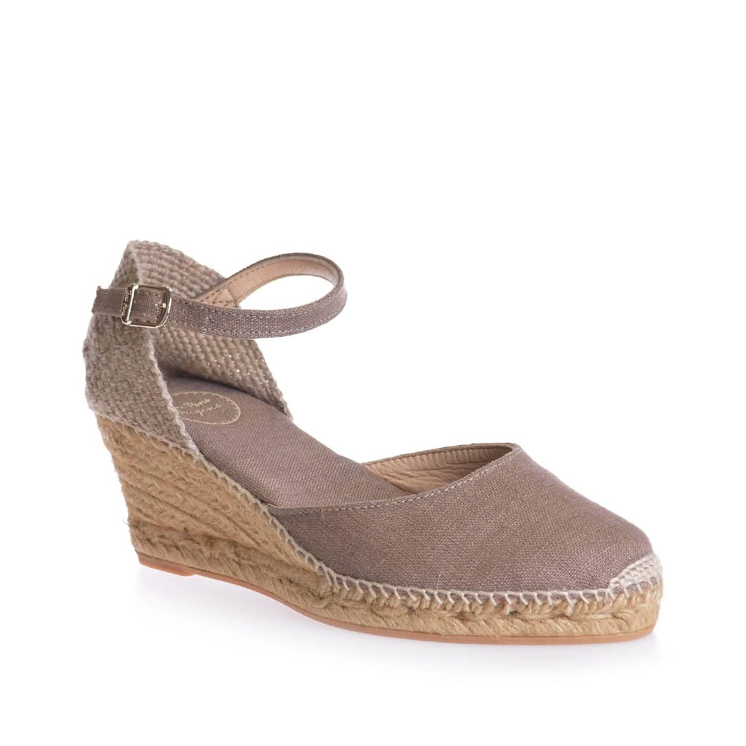 Women's Comfortable Closed Toe Linen Wedge Espadrilles - Breathable Summer Sandals for Beach, Vacation & Casual Outings | Caldes