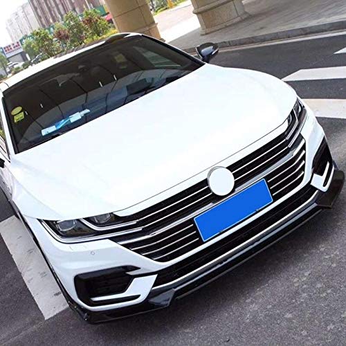 VW CC & Arteon 2019-2020 Front Bumper Lip Spoiler - Black ABS Plastic Body Kit with Aerodynamic Diffuser | Car Styling & Performance Upgrade for Street Racing & Show Cars