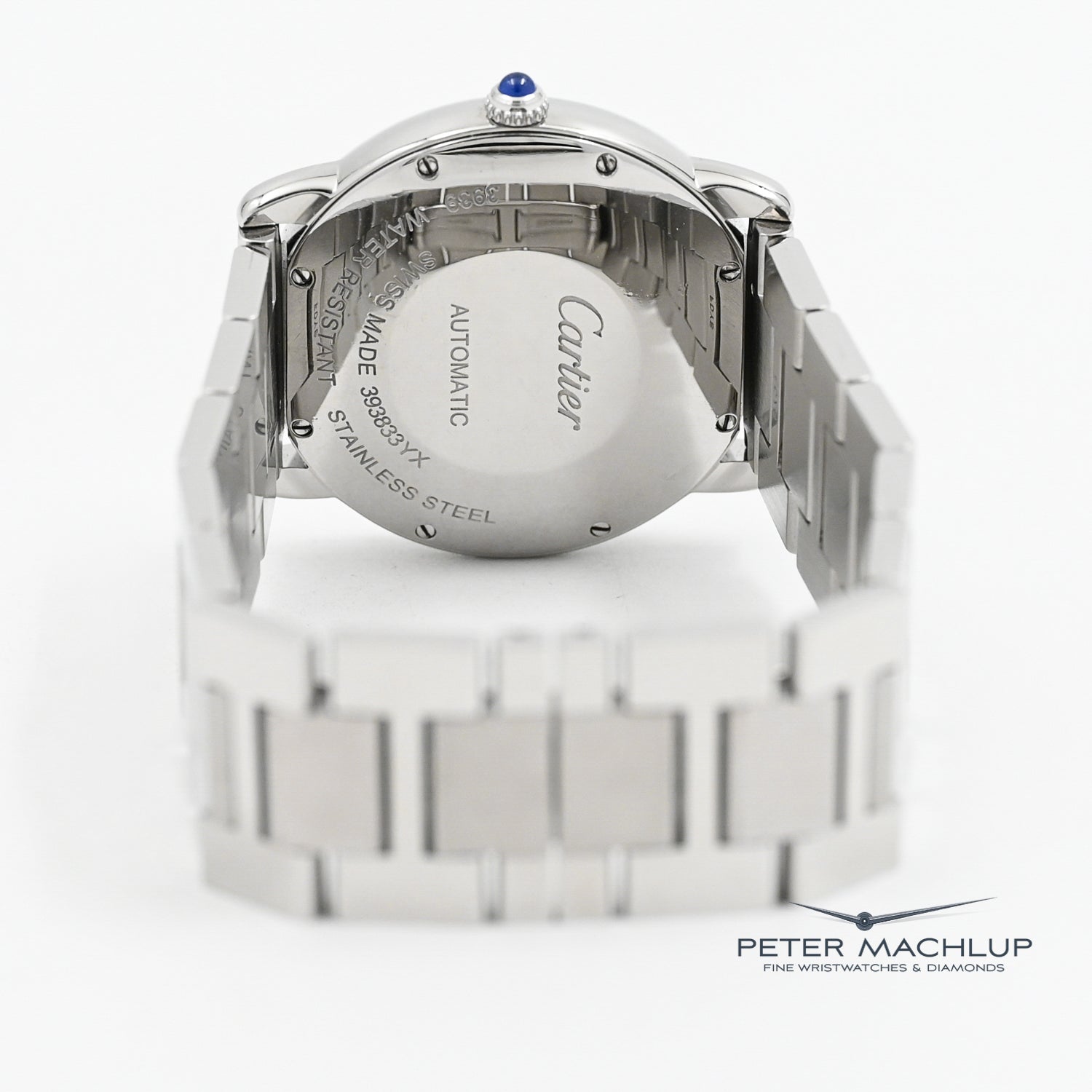 Cartier Rondo Solo Automatic Watch for Men - Luxury Stainless Steel Dress Watch with Date Display | Perfect for Business, Formal Events & Gifting