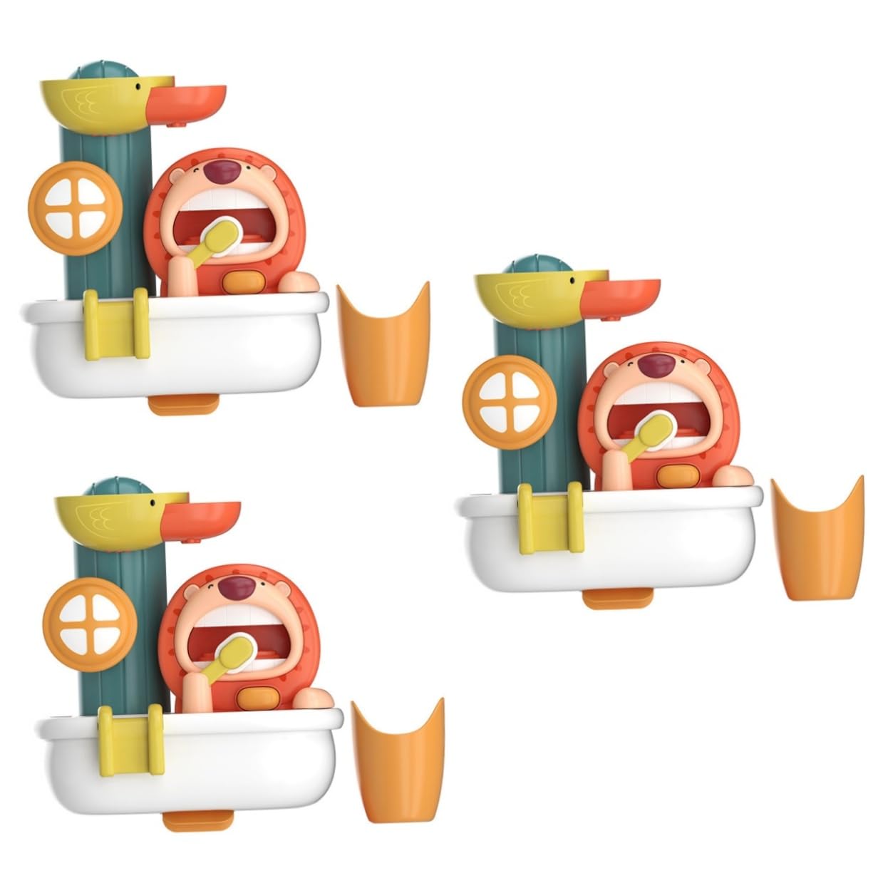 VICASKY 3 Sets Bath Toys for Toddlers - Waterproof Plastic Bathtub Toys for Kids, Floating Water Games Fun for Baby Bath Time & Pool Play