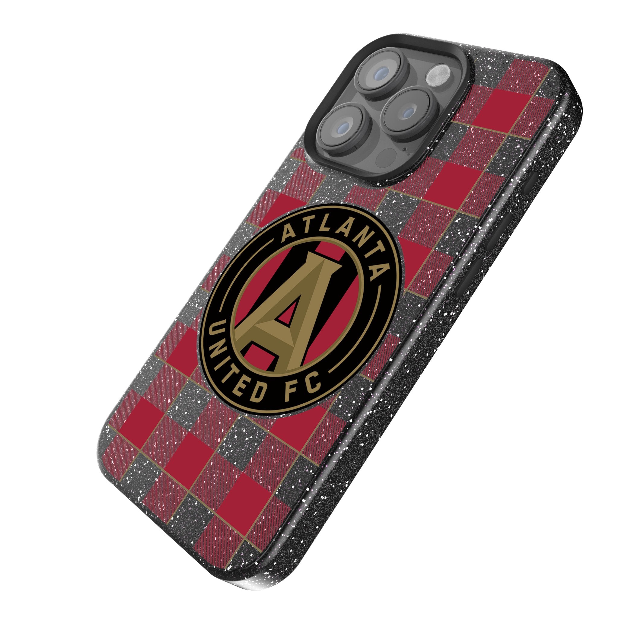 Atlanta United FC Plaid Bling Phone Case - Stylish Protective Cover for iPhone & Samsung | Perfect for Soccer Fans & Game Days