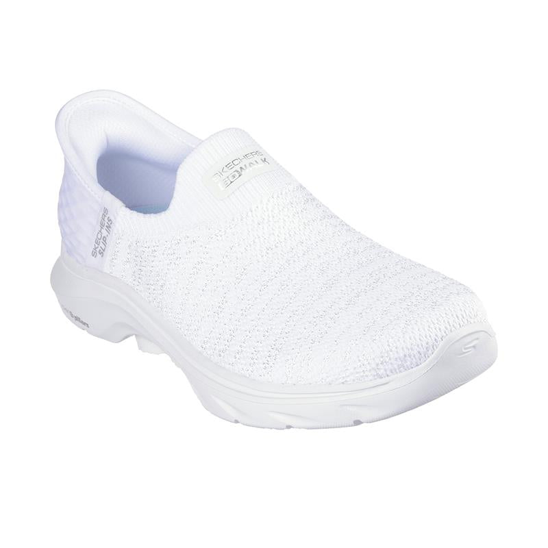 Skechers Women's Go Walk 7 Slip-On Walking Shoes - Comfortable & Lightweight Sneakers for Walking, Travel & Everyday Wear - White (125219/WHT)