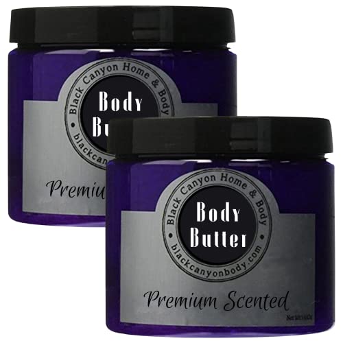 Black Canyon Egg Nog Scented Luxury Body Cream with Aloe Vera - 16 Oz Jar (2 Pack) - Moisturizing Winter Skincare for Dry Skin & Holiday Gifts