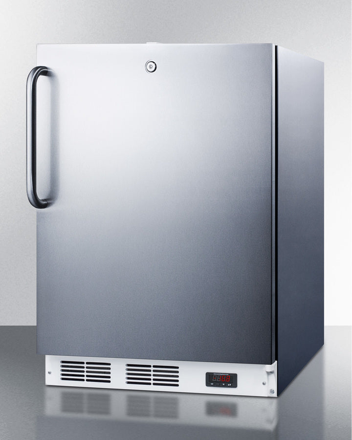 Accucold 24 Inch Wide Built-In All Freezer - Stainless Steel ADA Compliant (ACF48WCSSADA) - Perfect for Restaurants, Commercial Kitchens & ADA Accessible Spaces