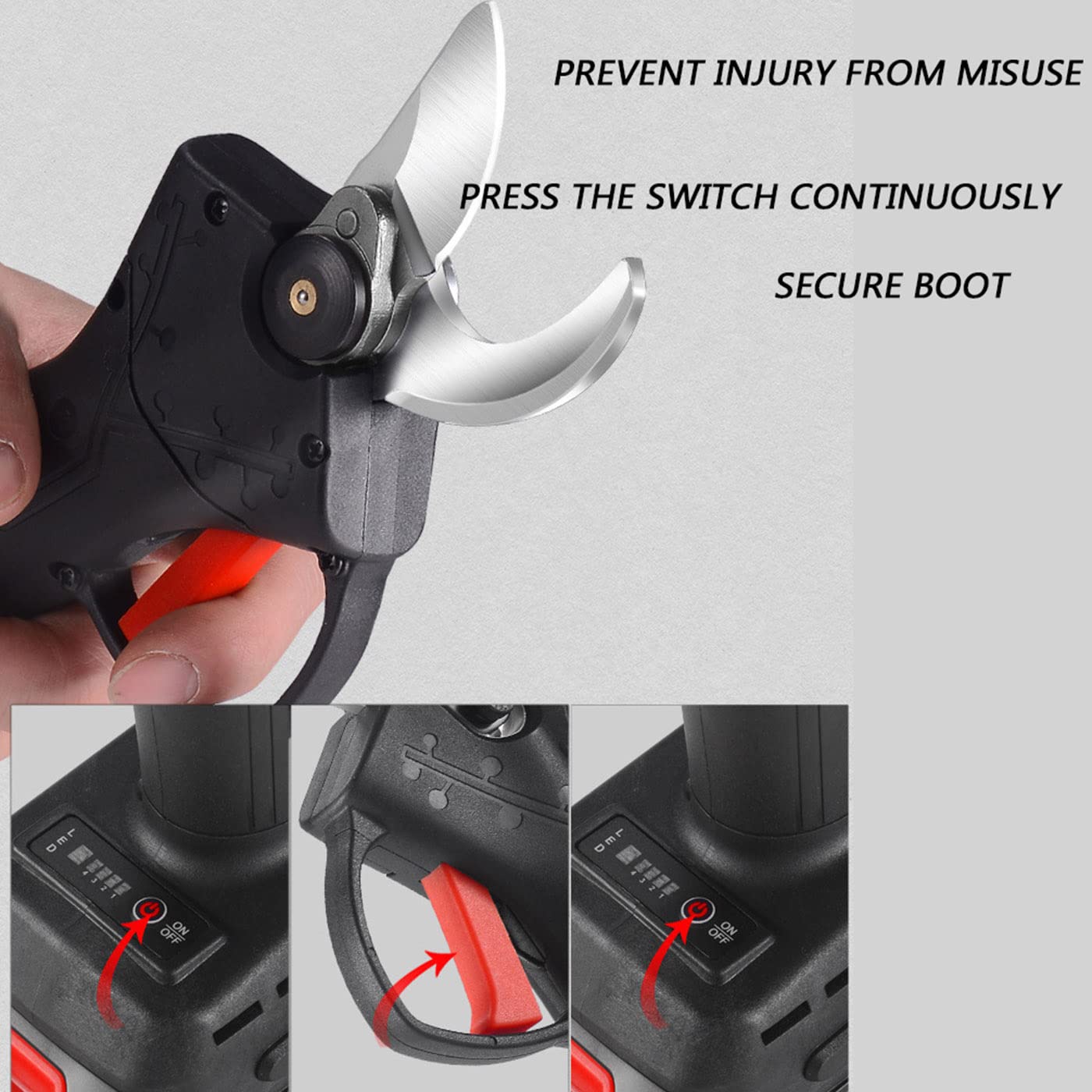Electric Pruning Shears - Lithium Battery Powered Garden Shears for Thick Branches & Fruit Trees | Perfect for Gardening, Landscaping & Orchard Maintenance