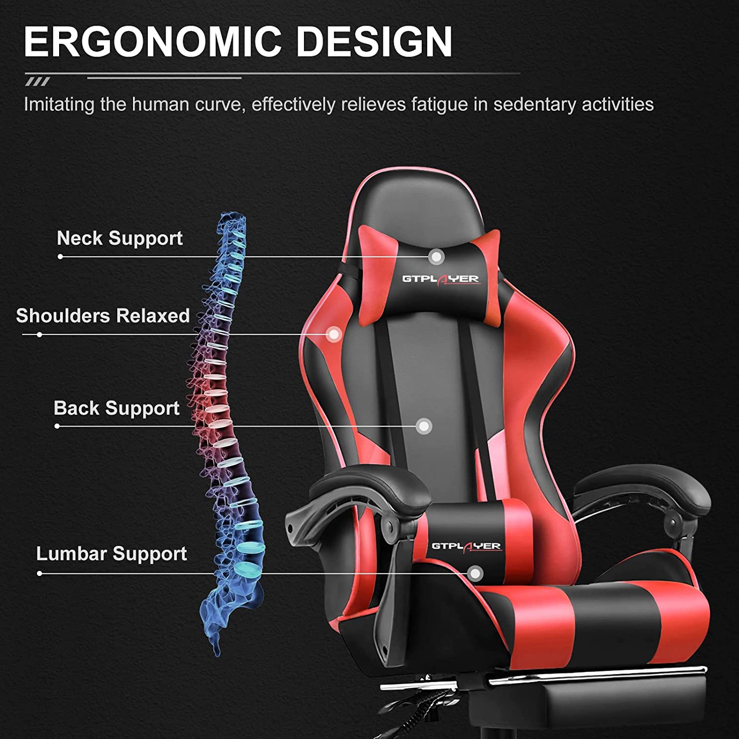 GT800A Adjustable Footrest for Office & Home - Ergonomic Support for Comfortable Work & Relaxation | Perfect for Desks, Chairs, and Standing Workstations