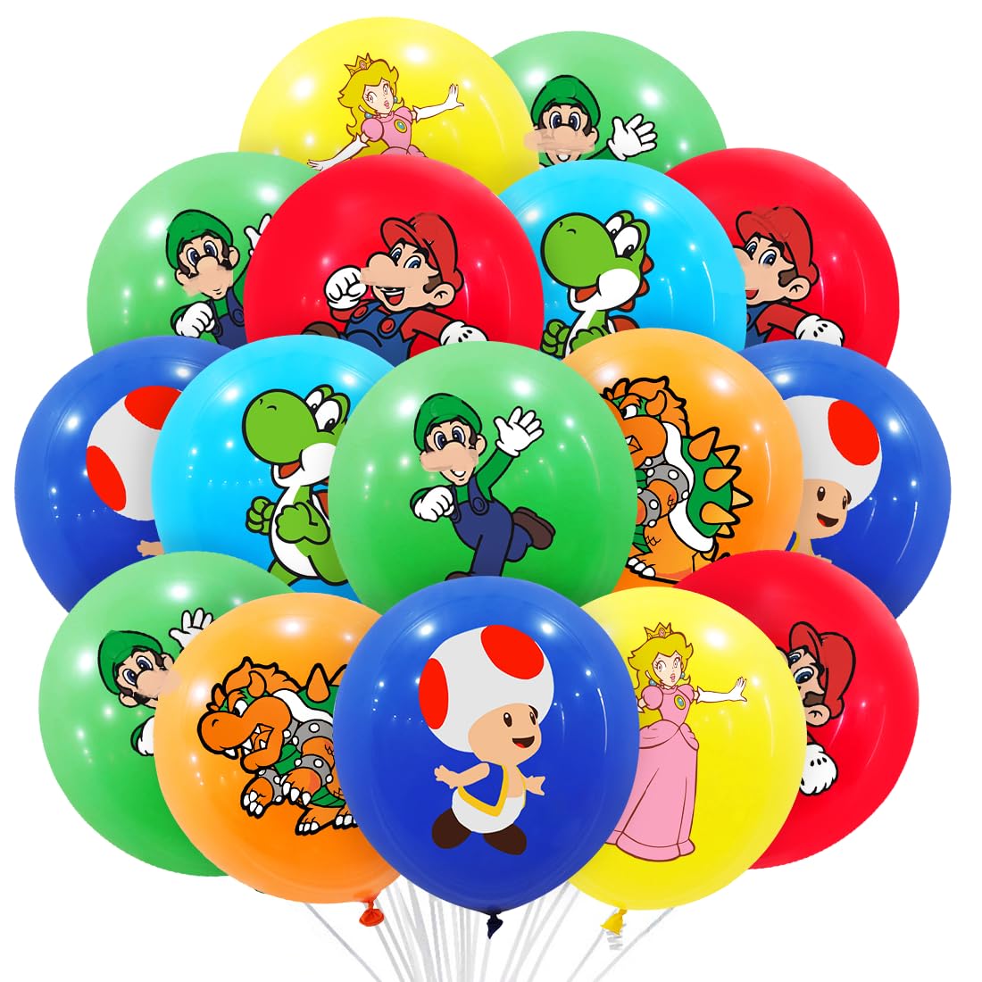 24-Piece Latex Birthday Balloons Set for Boys & Girls - Siphus Party Decorations Kit with Assorted Colors | Perfect for Birthday Parties, Baby Showers & Theme Celebrations