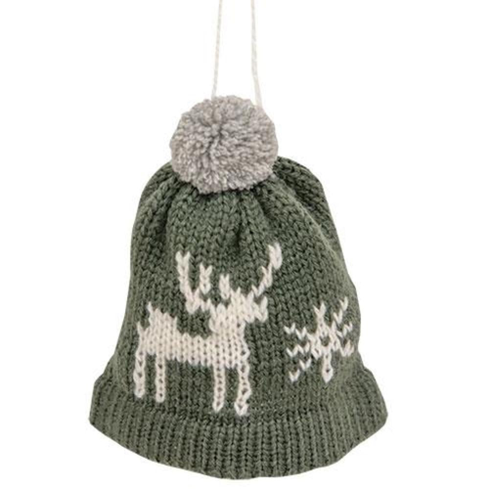Gray Beanie Ornament - Winter Knit Hat for Men & Women - Cozy Christmas Gift for Holiday Decor & Outdoor Activities