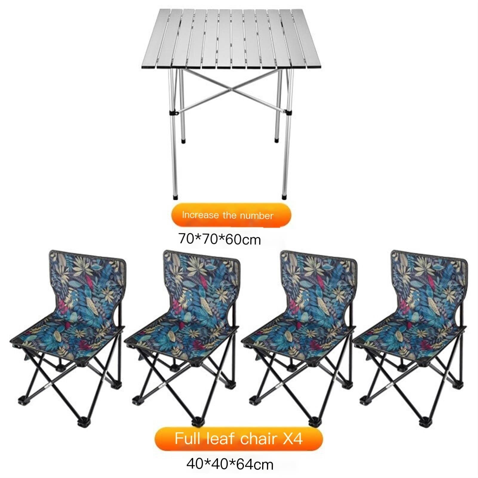 KIRANDY Portable Picnic Table - Lightweight Folding Camping Table with Carry Bag, Compact Roll Up Design for Outdoor Travel, Hiking & Beach (Camouflage Table & Chair Set) | Perfect for Backyard BBQs, Tailgating & RV Trips