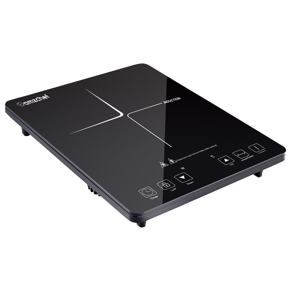 AMZCHEF 1800W Portable Induction Cooktop with Sensor Touch - Fast Heating, Energy Efficient for Home, Kitchen, Camping & Dorm Cooking