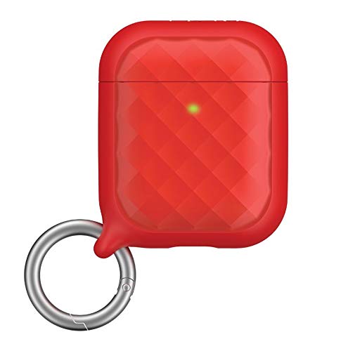 Catalyst Ring Clip Case for AirPods 1 & 2 - Textured Silicone Cover with Extra Grip & High Gloss Finish - Perfect for Gym, Running, and Outdoor Activities