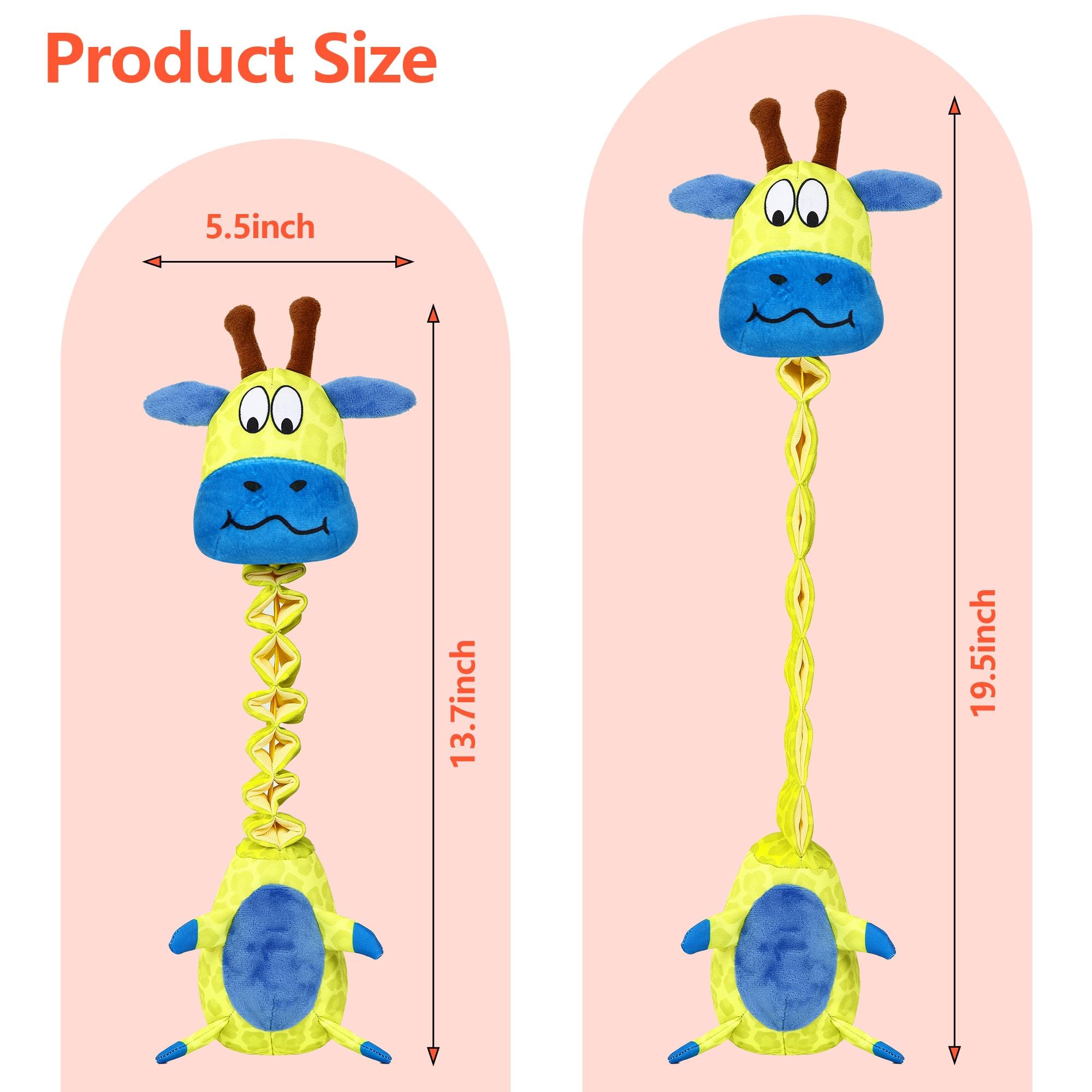 **PUHOHUN Squeaky Dog Toys for Large Dogs – Interactive Tug of War, Cotton & Crinkle Paper, Durable Chewing Stuffed Toy – Perfect for Playtime, Training, and Bonding with Your Pet**