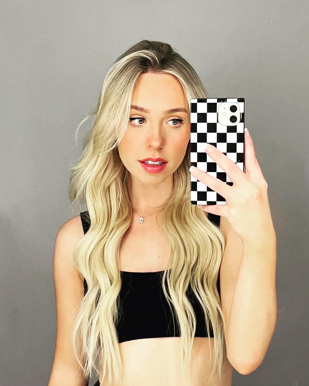 Cocomii Rectangle Geometric Pattern Phone Case for iPhone 13 Pro Max 6.7 inch - Glossy Protective Cover with Checkered Design for Women, Men & Girls - Perfect for Everyday Use, Work & Travel