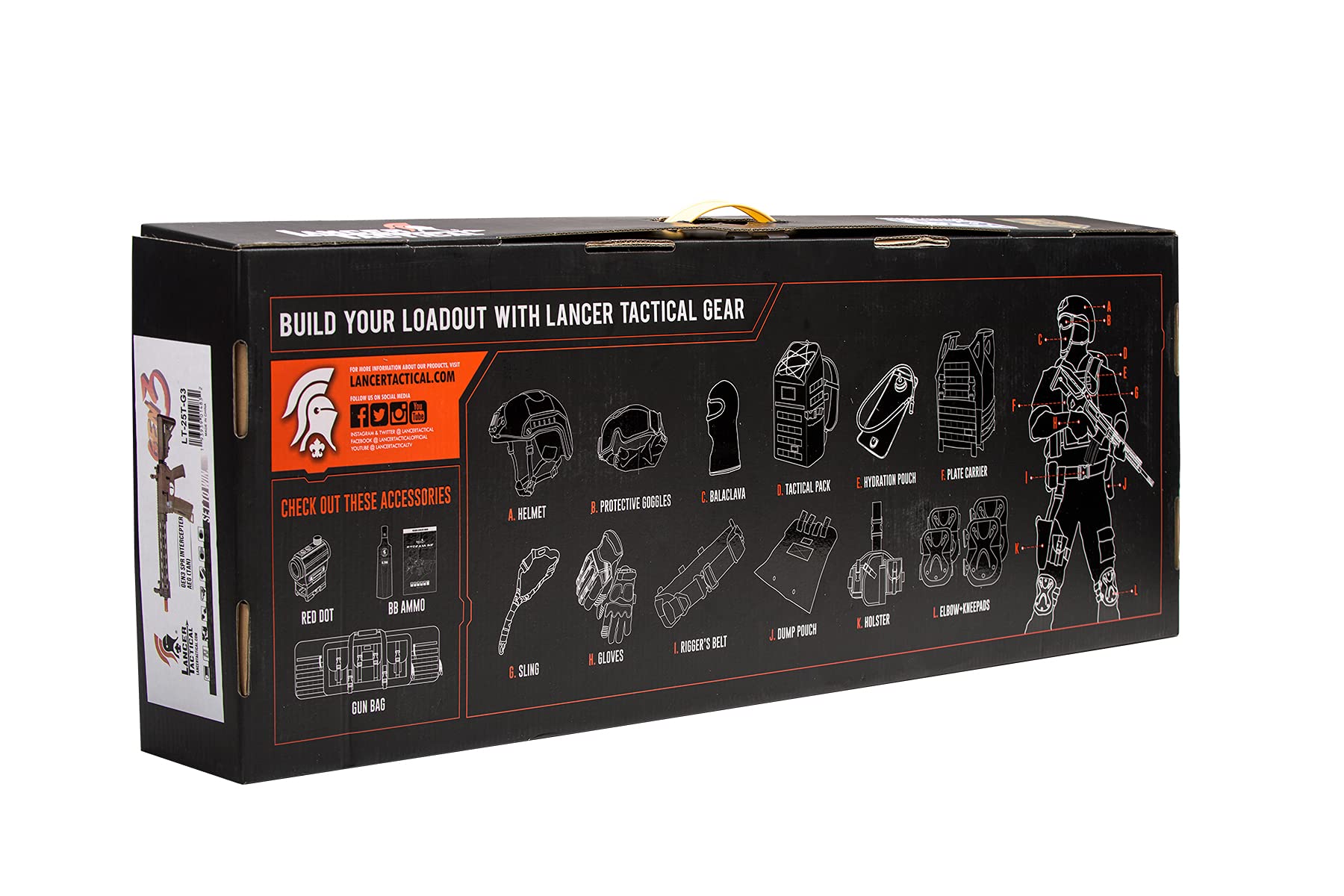 Lancer Tactical Gen 3 M4 SD Airsoft AEG Rifle - Nylon Polymer Body, Programmable Fast Trigger & MOSFET System for Competitive Shooting and Tactical Training