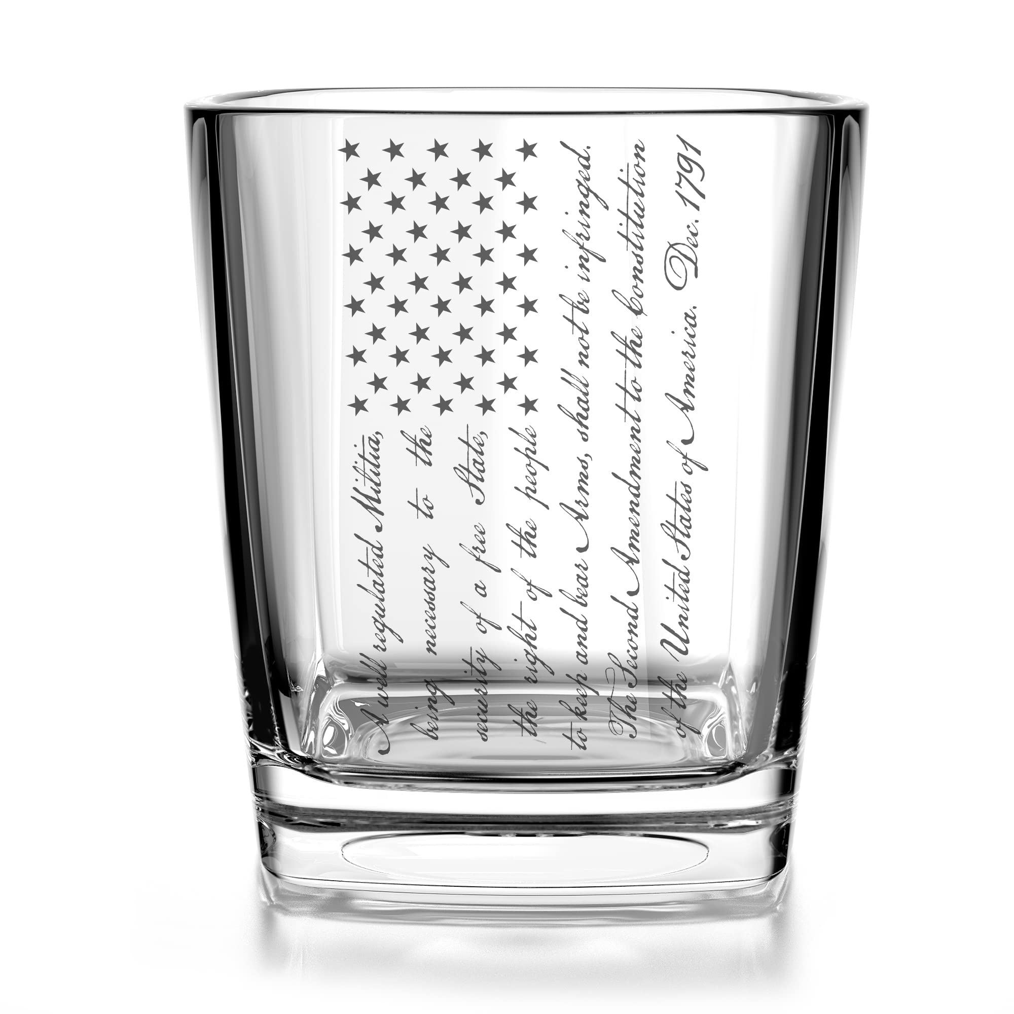 2A Patriotic Amendment Whiskey Decanter Gift Set - 5 Piece Glass Set with Premium Gift Box - Perfect for 4th of July, Veterans Day & Gun Enthusiast Gifts