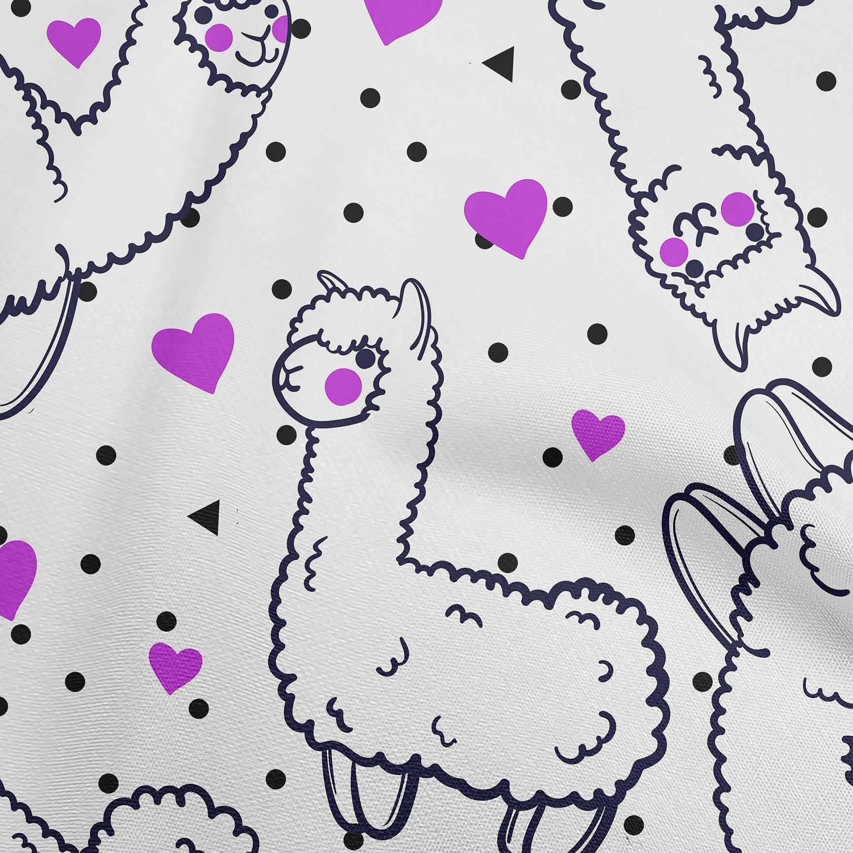 oneOone Georgette Viscose White Fabric - 42 Inch Wide Sheep Print Dress Material by The Yard | Perfect for Nursery Decor, DIY Dresses & Home Sewing Projects