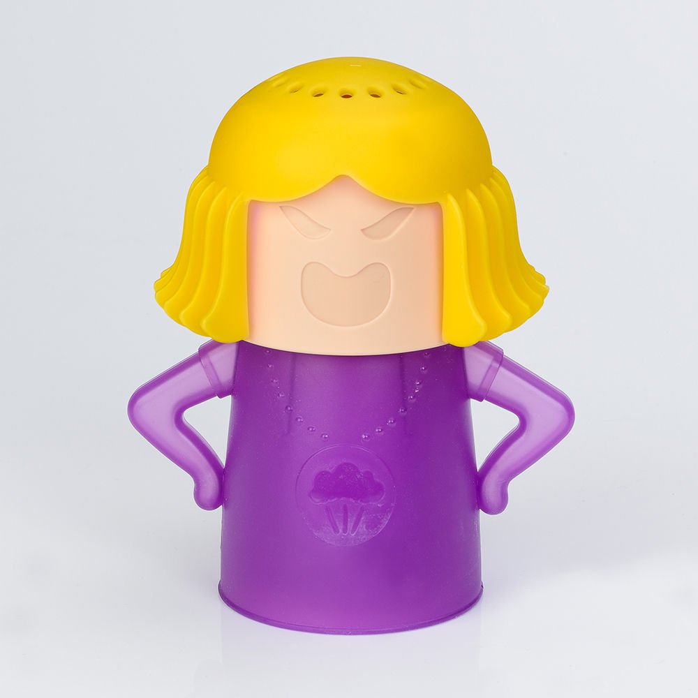 Angry Mama Microwave Cleaner - Purple Base | Easy Steam Cleaning for Stains & Odors | Perfect for Kitchens, Dorms & Offices