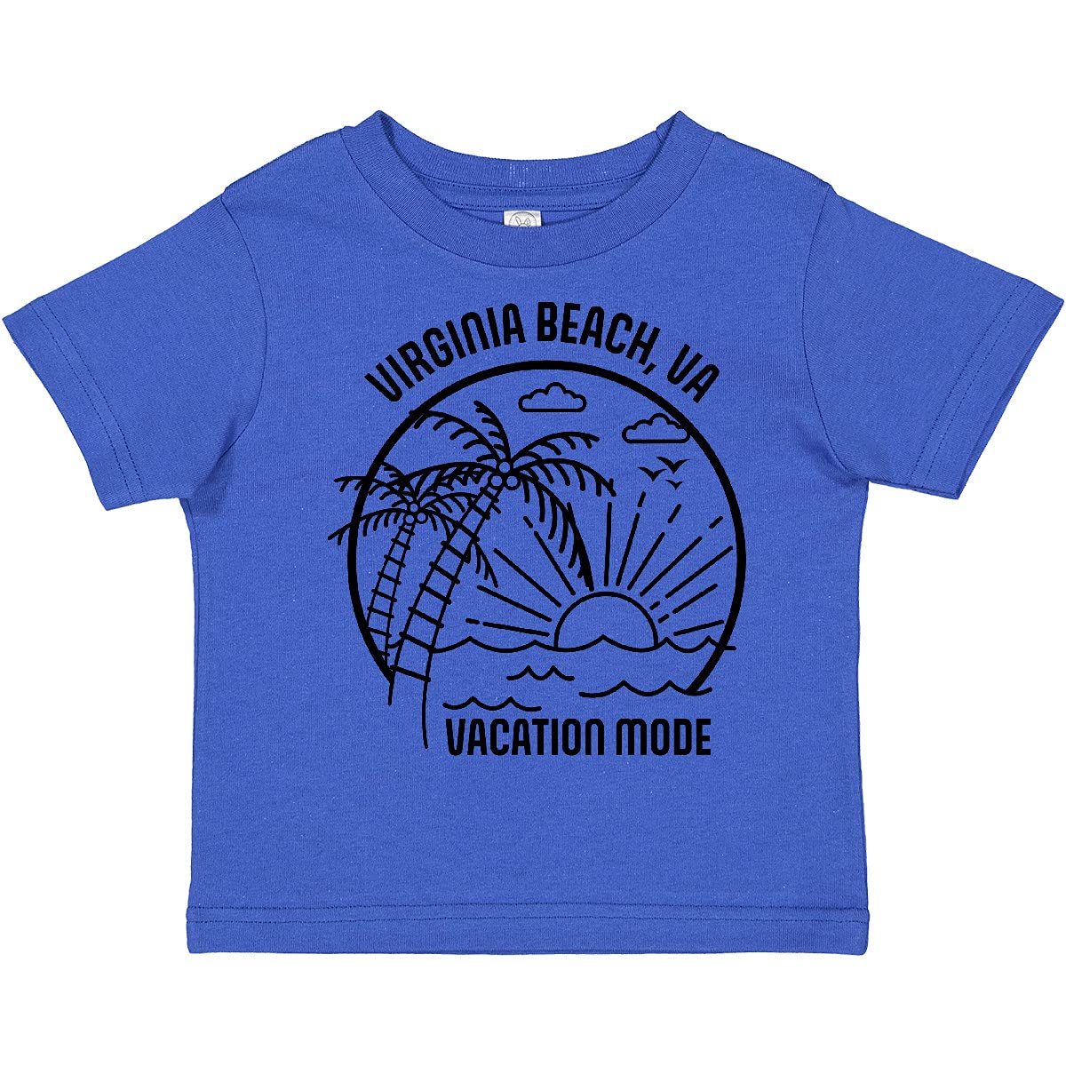 Inktastic Summer Vacation Mode Virginia Beach Virginia Toddler T-Shirt - Cute Kids Travel Shirt for Beach Trips & Family Vacations