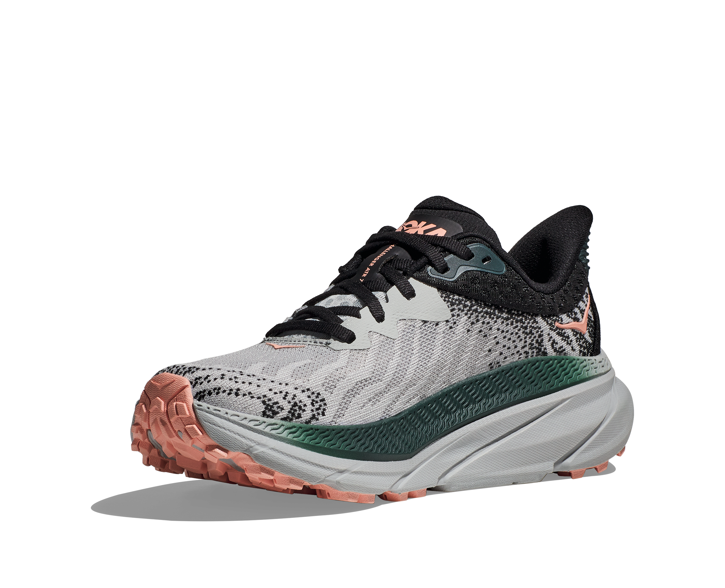 Women's HOKA Challenger 7 Running Shoes - Lightweight Trail & Road Sneakers for Women, HMSP Harbor Mist/Spruce - Perfect for Hiking, Jogging & Outdoor Adventures